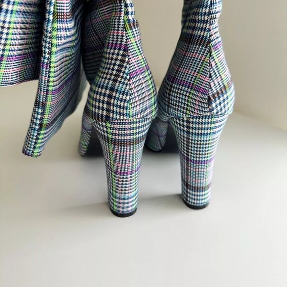 NEW Women's JAGGER Houndstooth Check Knee High Boots in Multi Size 38 - Picture 5 of 8